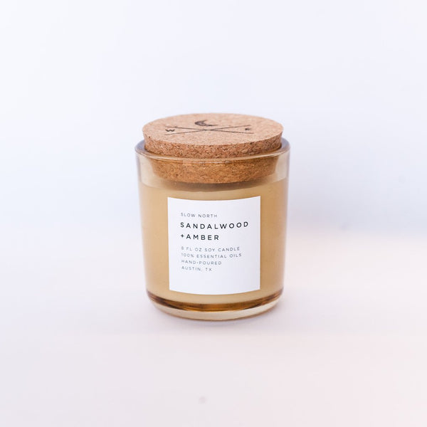 Slow North - Tumbler Candles | Sandalwood + Amber  (8 Oz)