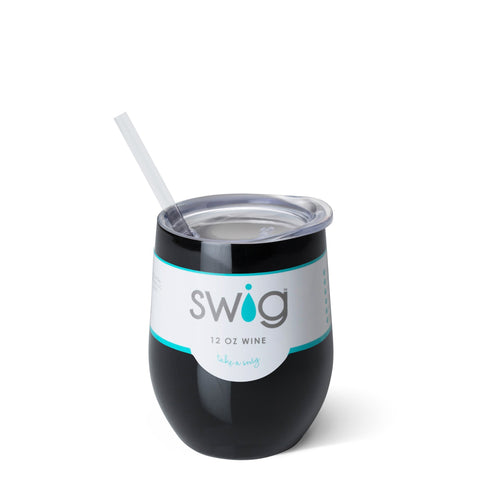 SWIG - Black 12oz Stemless Wine Cup