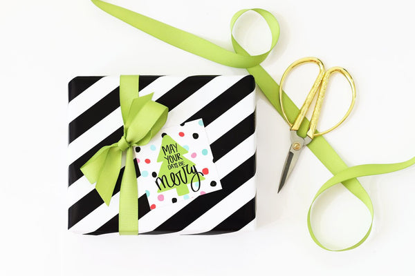 When it Rains Paper Co. - Polka Dot Christmas Gift Tag