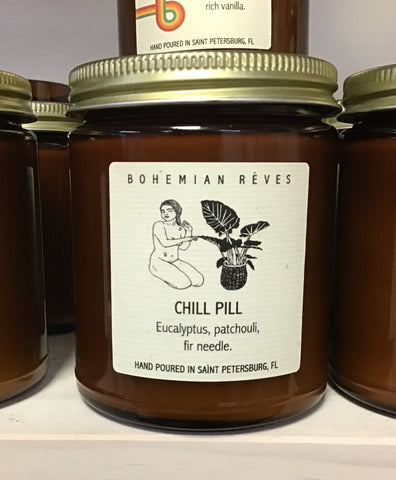 BOHEMIAN Rèves - Chill Pill Soy Candle - Eucalyptus, patchouli and fir needle