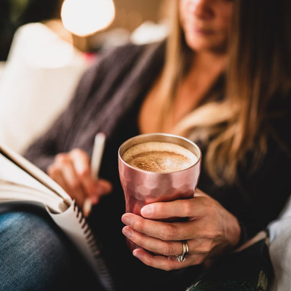 SIC Cups 12 Oz. Hammered Copper Tumbler