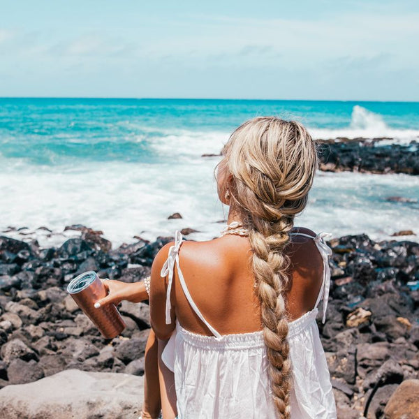 SIC 20 Oz. Hammered Rose Gold Tumbler