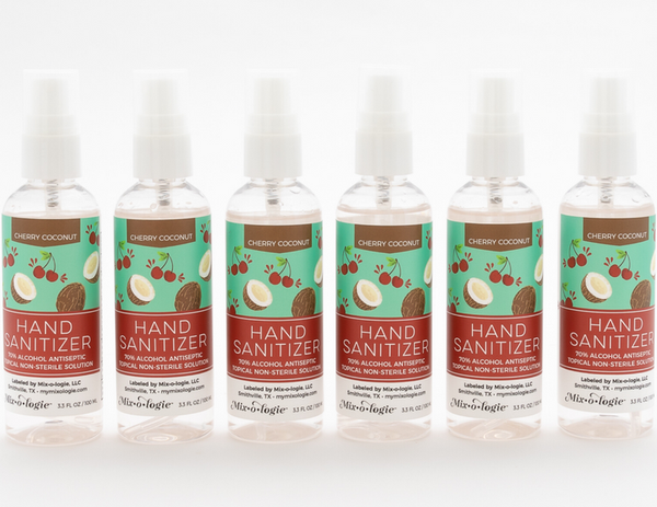 Mixologie Cherry Coconut Scented Hand Sanitizer (100 mL / 3.3 Fl. Oz.)