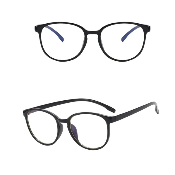 Pretty Simple - Thin Black Circular Blue Light Blocker Glasses