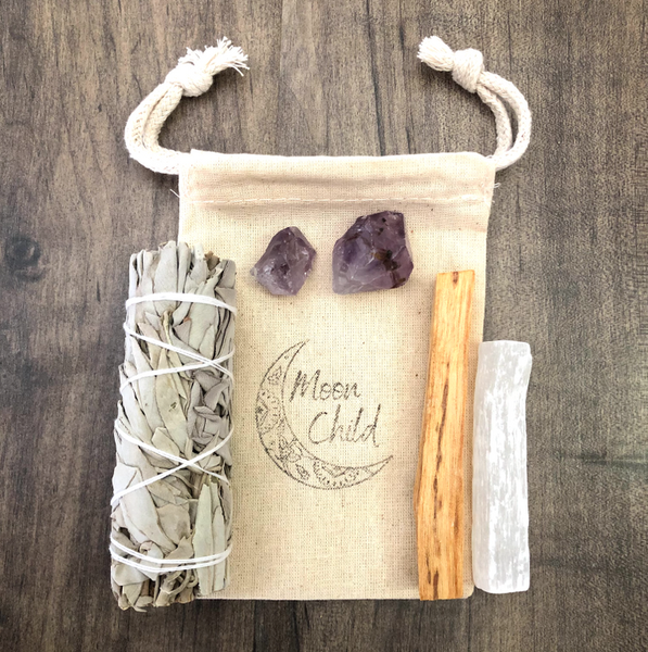 Moon Child - Aura and Chakra Smudging Clearing Kit