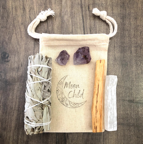 Moon Child - Aura and Chakra Smudging Clearing Kit