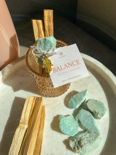 Sacred Sunday 'BALANCE' Intention Bundle -  palo santo + amazonite