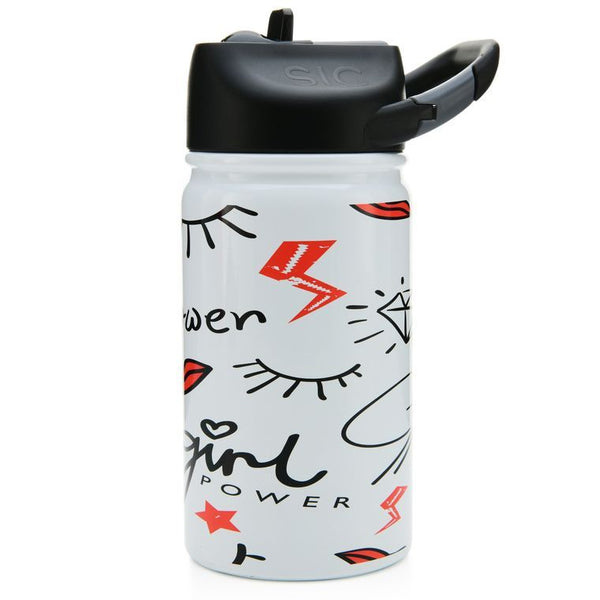 SIC Cups 12 Oz. lil SIC Girl Power White Sip Bottle