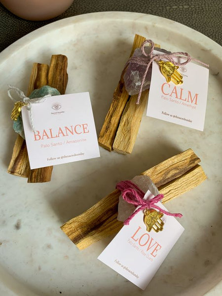 Sacred Sunday 'CALM' Intention Bundle -  palo santo + amethyst