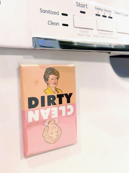 THE RED SWAN Dirty / Clean Dishwasher Magnet - Rose and Blanche - Golden Girls