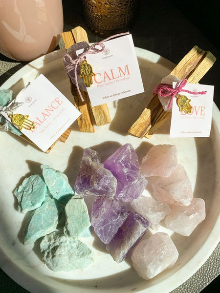 Sacred Sunday 'BALANCE' Intention Bundle -  palo santo + amazonite