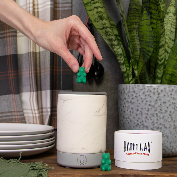 HAPPY WAX Marble Battery Wax Warmer
