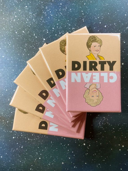 THE RED SWAN Dirty / Clean Dishwasher Magnet - Rose and Blanche - Golden Girls