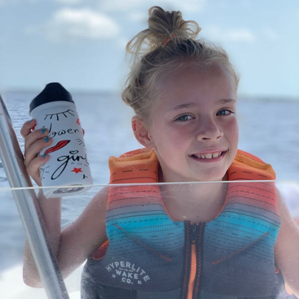 SIC Cups 12 Oz. lil SIC Girl Power White Sip Bottle