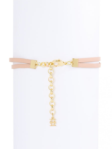 ZENZII Double Curve Bar Choker Necklace