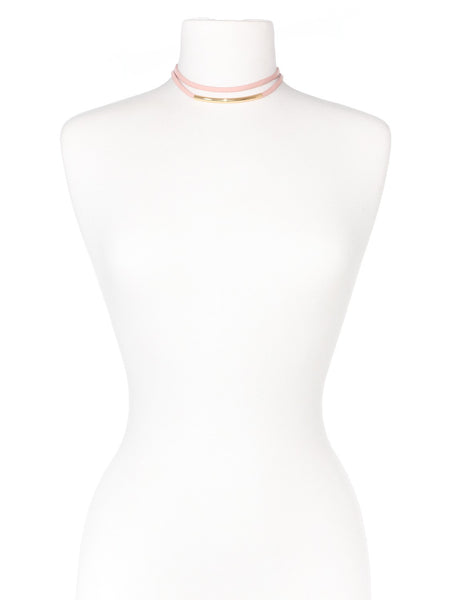 ZENZII Double Curve Bar Choker Necklace