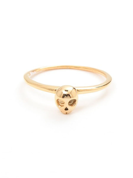 ZENZII Gold Skull Ring - Size 7