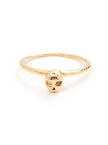 ZENZII Gold Skull Ring - Size 7